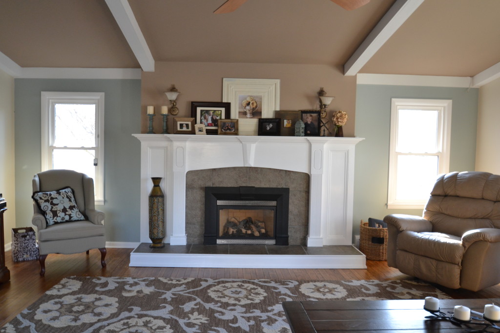 After an interior fireplace transformation